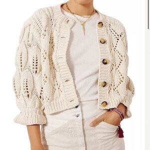 ba&sh Cream Cardigan